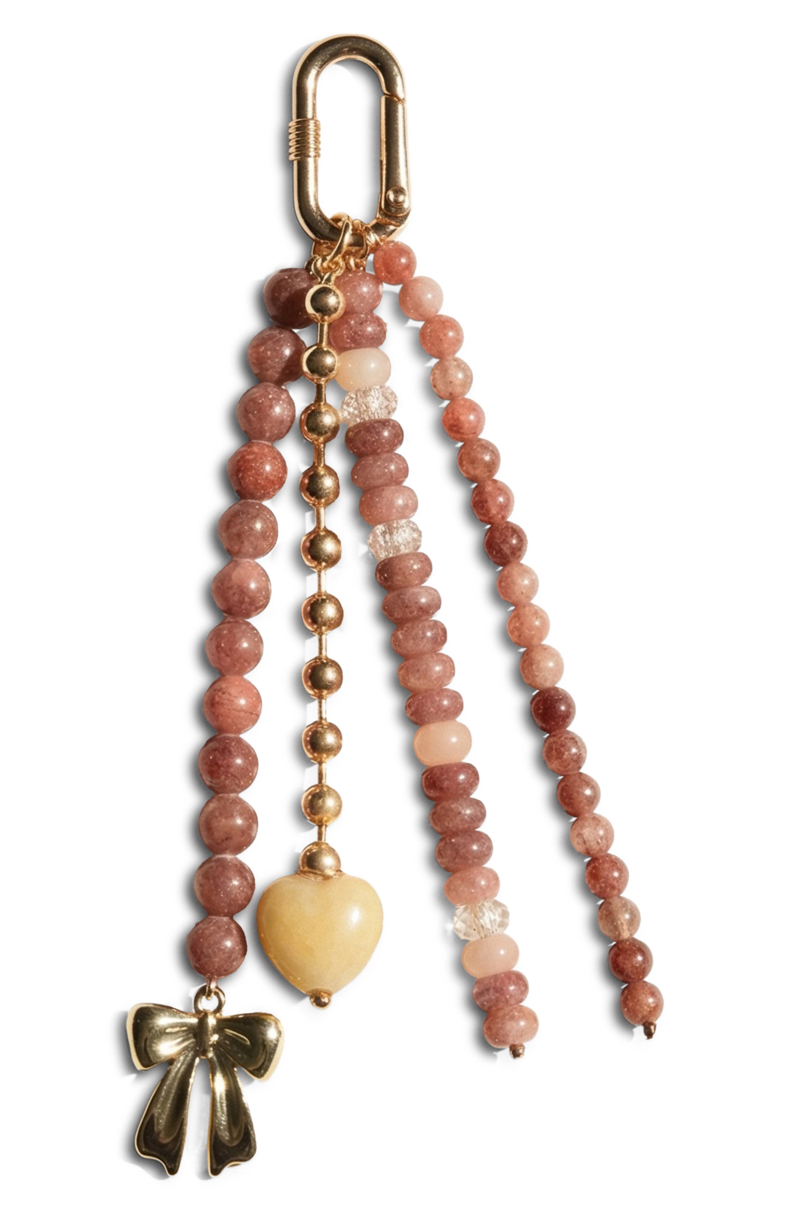 MacRae & Co. Lucy Bag Charm, Main, color, Brown