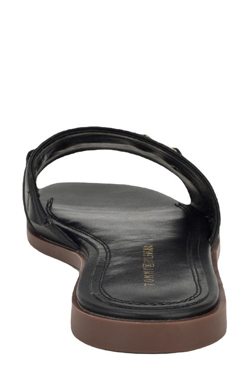 Tommy Hilfiger Pipper Slide Sandal In Black
