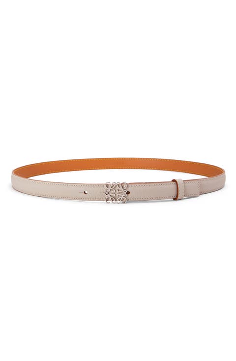 Anagram Buckle Leather Belt