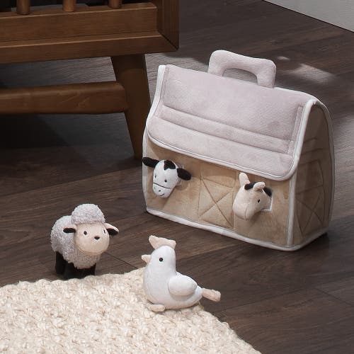 Lambs & Ivy Baby Farm Plush Barn With 4 Stuffed Animals Toy In Multi