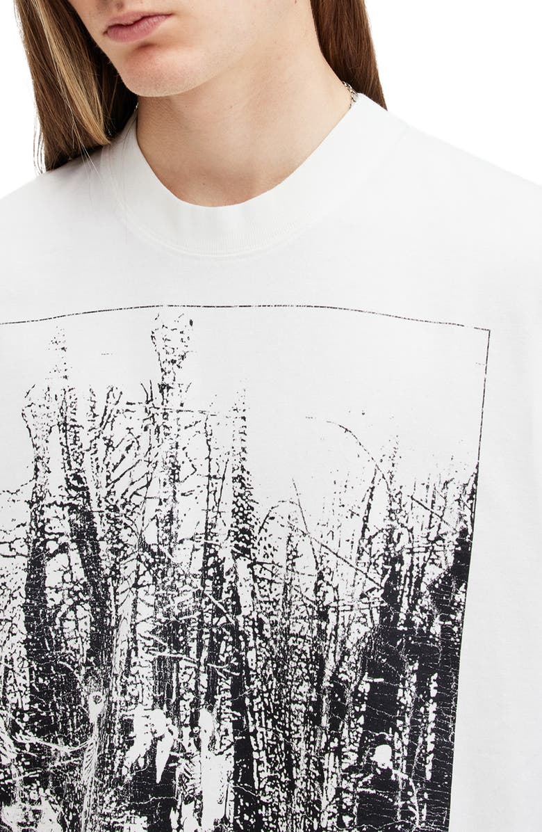 AllSaints Bracken Cotton Graphic T-Shirt, Alternate, color, Chalk White