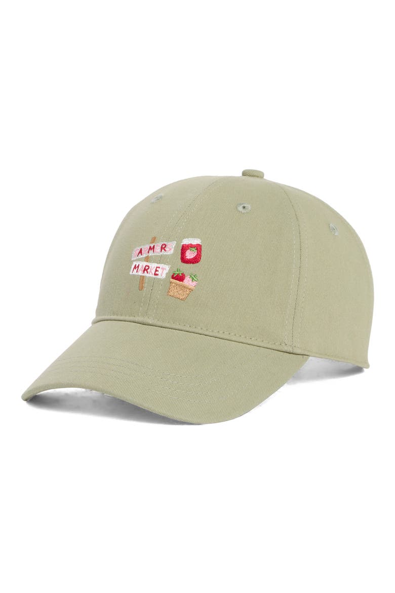 Farmers Market Embroidered Baseball Cap, Main, color, GREEN