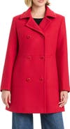 Kate Spade New York Double Breasted Wool Blend A-Line Coat