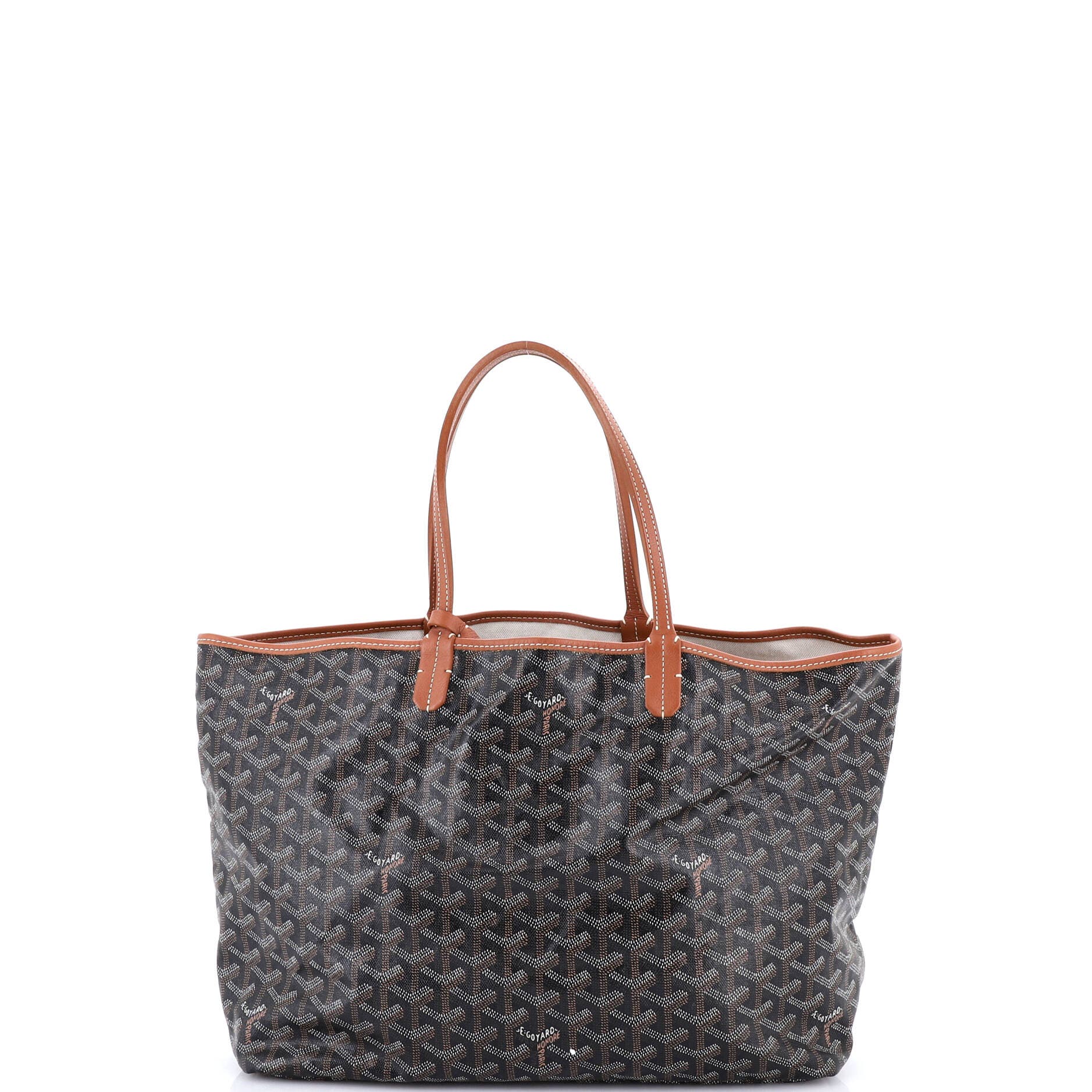 Pre-Owned Goyard Saint Louis Tote Coated Canvas PM, Main, color, Black