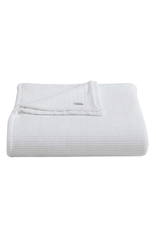 Calvin Klein Home Cotton Honeycomb Weave Blanket In White