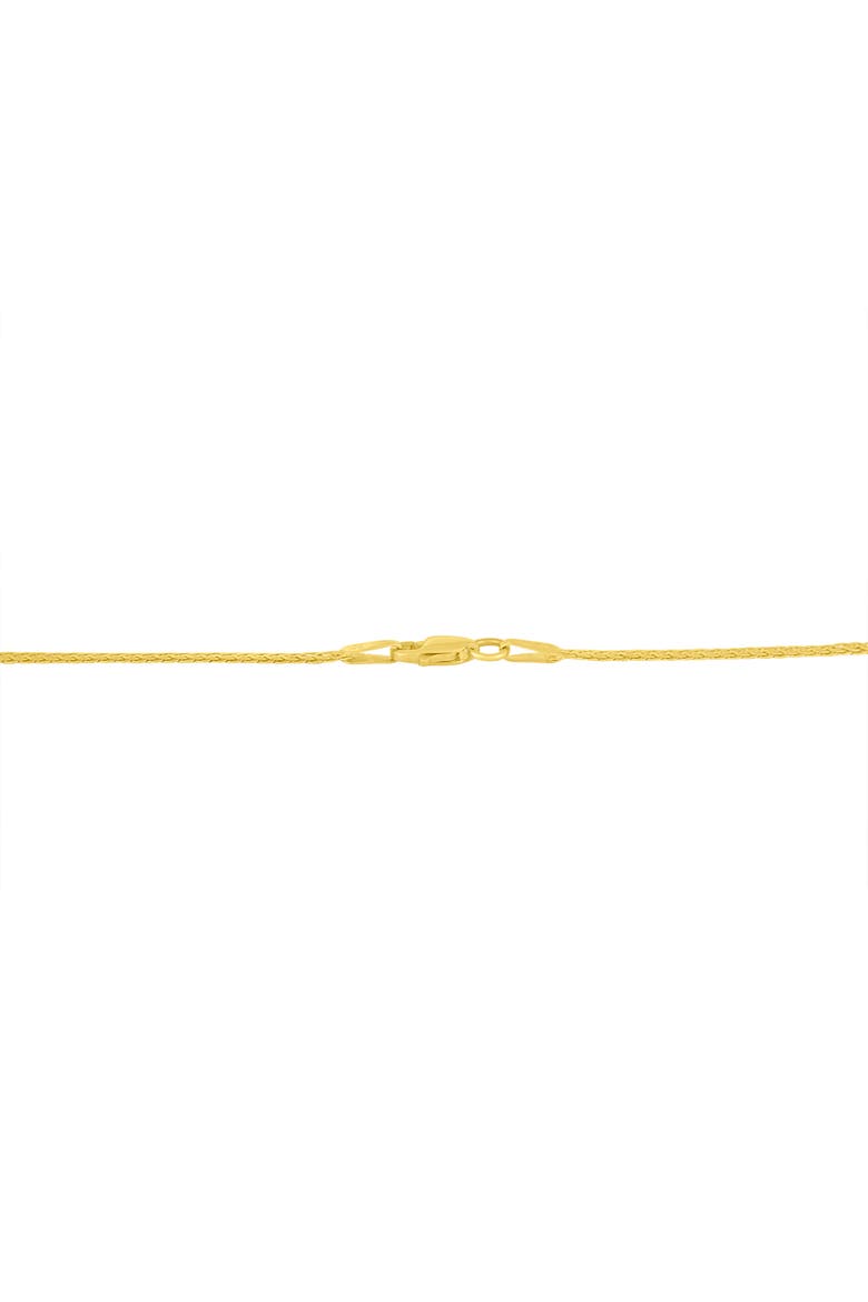 10K Yellow and White Gold 1/2 Cttw Diamond "V" Shape 18" Franco Chain Necklace, Alternate, color, Yellow