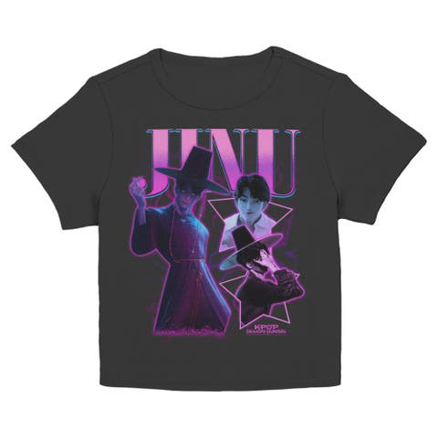 Junior's KPop Demon Hunters Jinu Saja Collage Superstar  Graphic T-Shirt