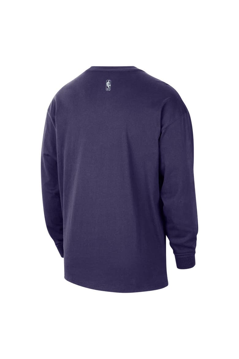 Men's Nike  Purple Sacramento Kings 2025/26 City Edition Remix Essential Logo Long Sleeve T-Shirt, Alternate, color, Purple