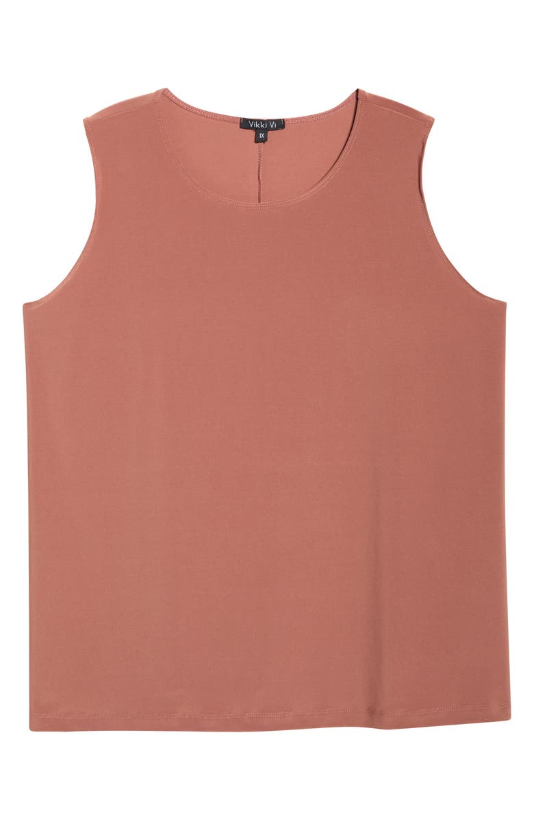 Vikki Vi Scoop Neck Tank, Alternate, color, Clay