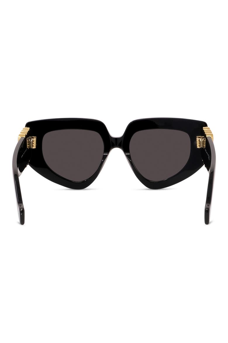Anagram 51mm Geometric Sunglasses, Alternate, color, SHINY BLACK / SMOKE
