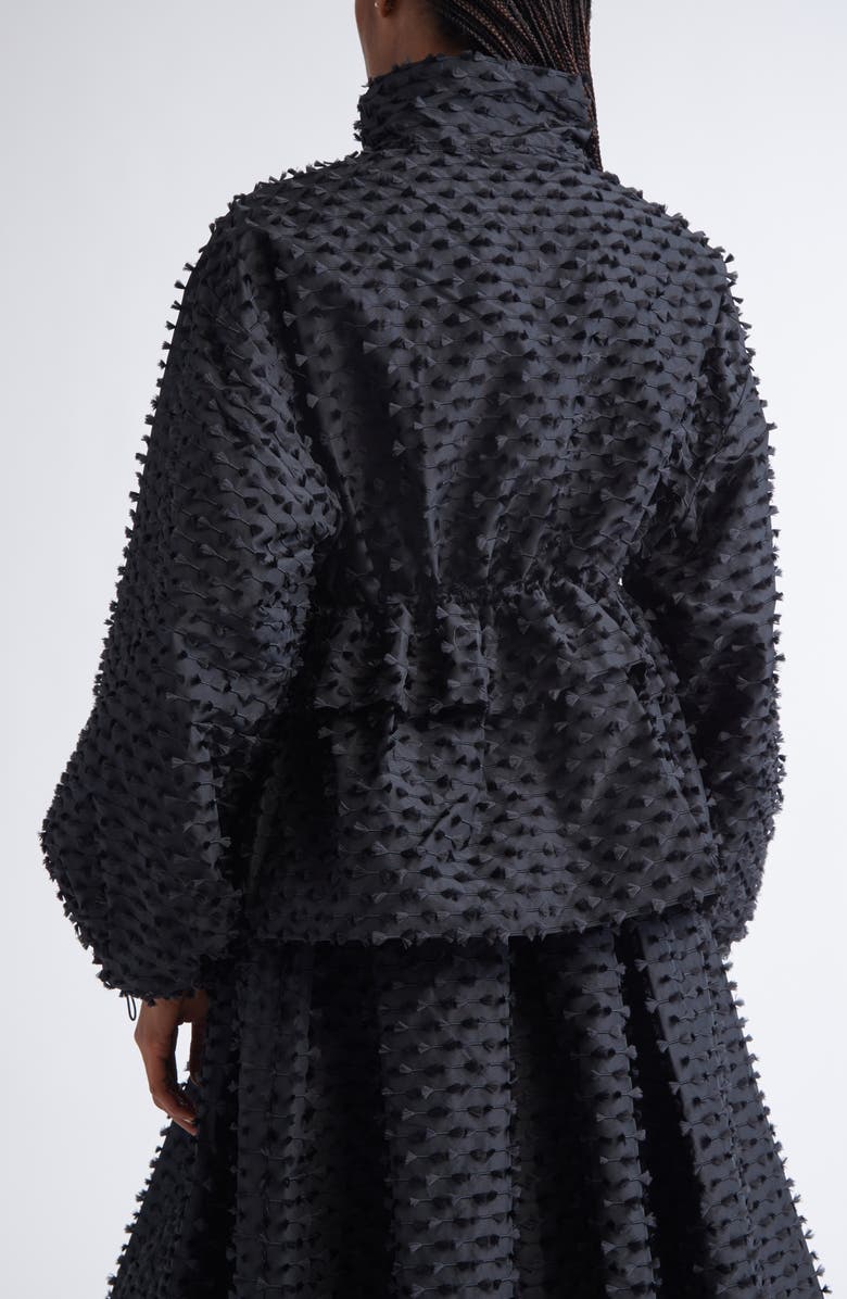 Cecilie Bahnsen Arlo Fiamma Fil Coup Jacket, Alternate, color, Black