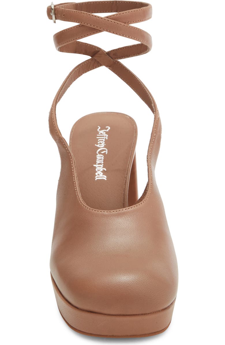 Jeffrey Campbell Vivre Ankle Strap Platform Pump, Alternate, color, Taupe