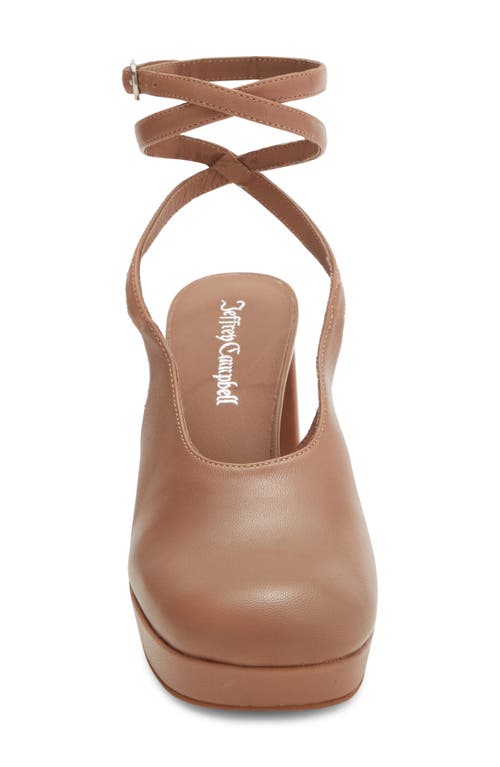 Jeffrey Campbell Vivre Ankle Strap Platform Pump In Brown