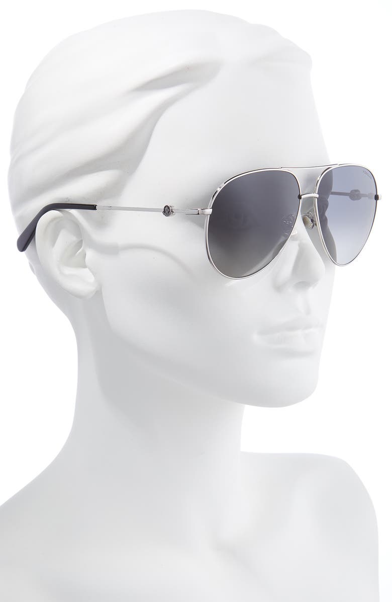Moncler 60mm Polarized Pilot Sunglasses, Alternate, color, 