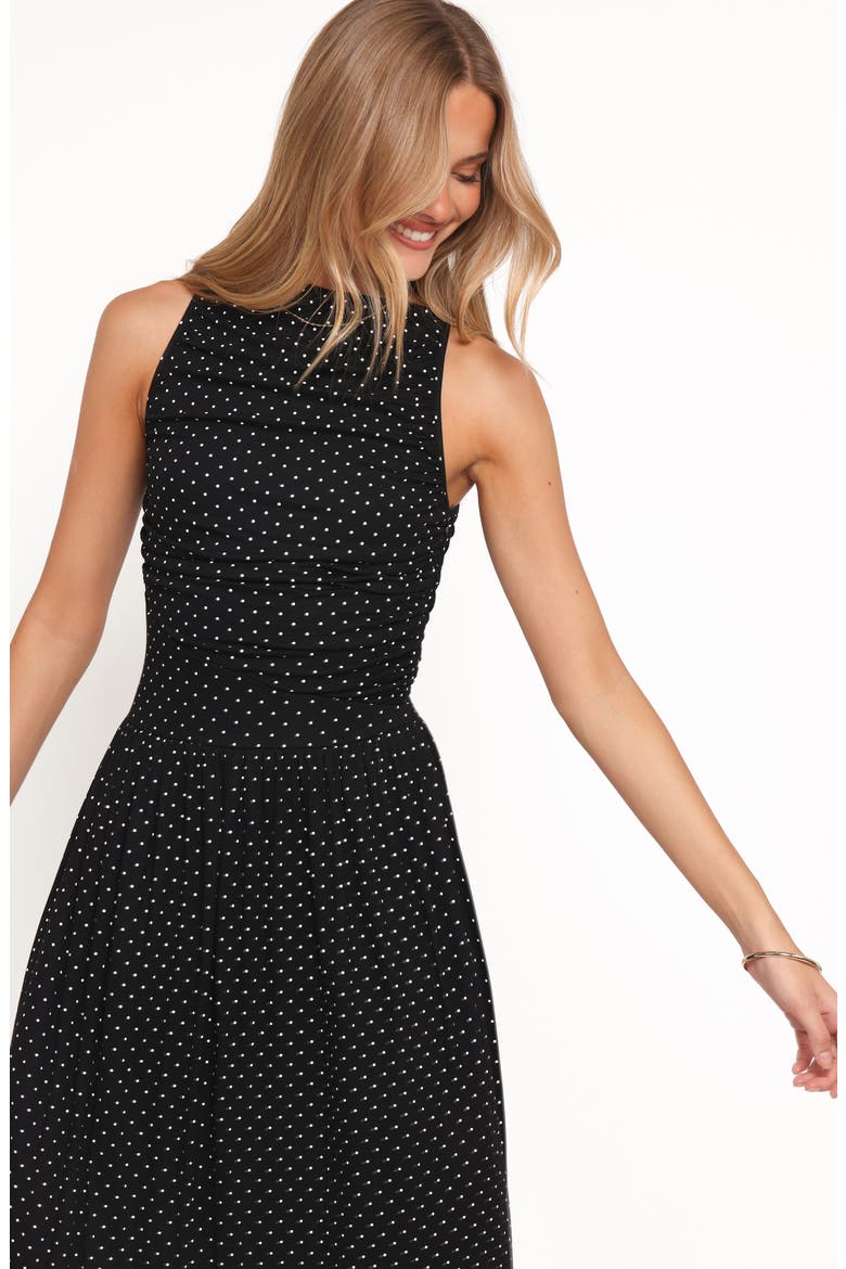 Shirley Polka Dot Sleeveless Maxi Dress, Alternate, color, BLACK POLKA DOT