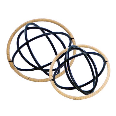 Metal 7 in. Sphere Set of 2