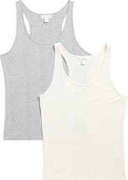 NORDSTROM RACK 2-Pack Rib Tank