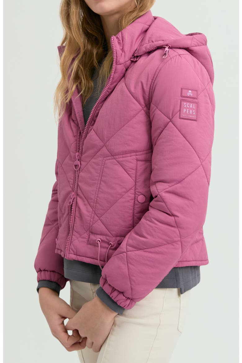 Padded Jacket With Removable Hood, Alternate, color, Mauve