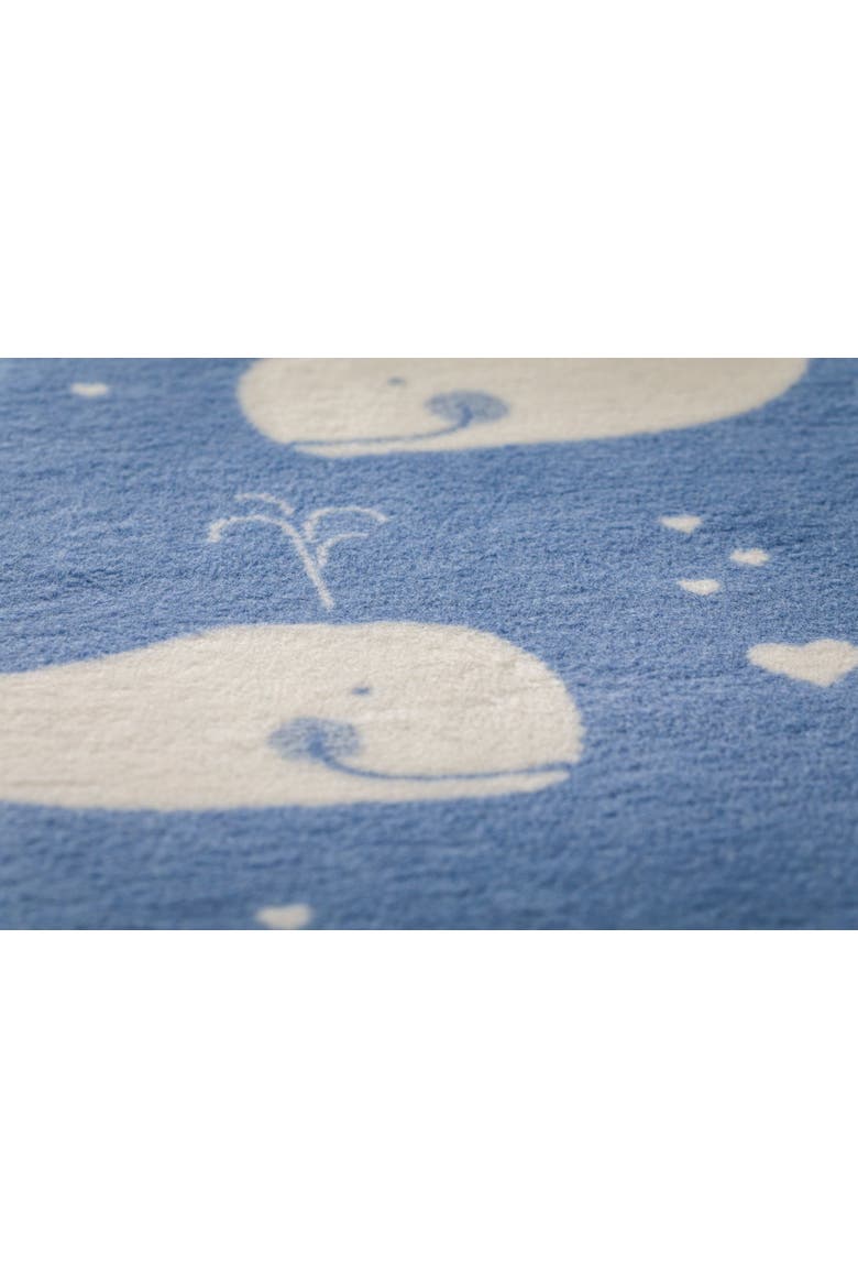 Maja Organic Whales Allover Baby Blanket, Alternate, color, Blue