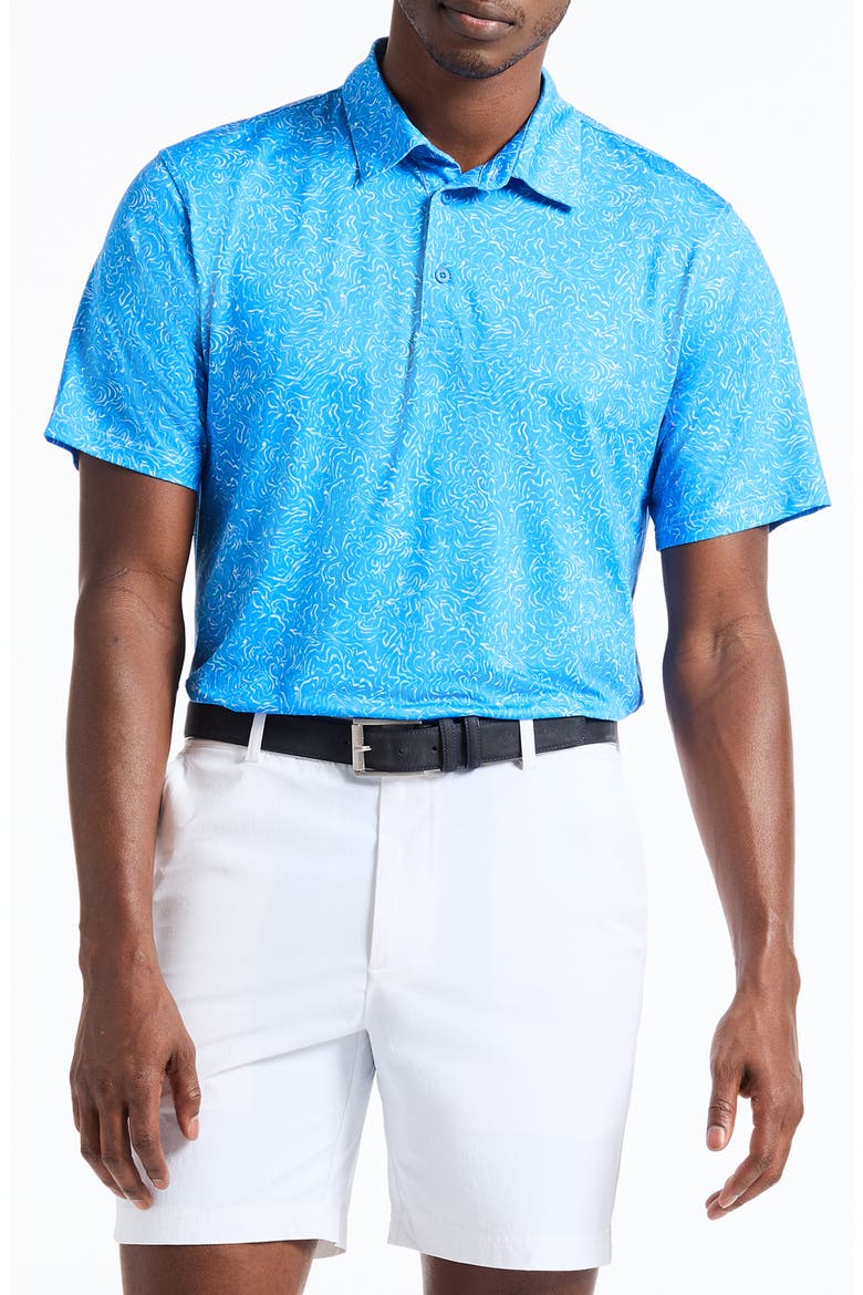 Fairwaysplash Short Sleeve Performance Polo, Main, color, BLUE