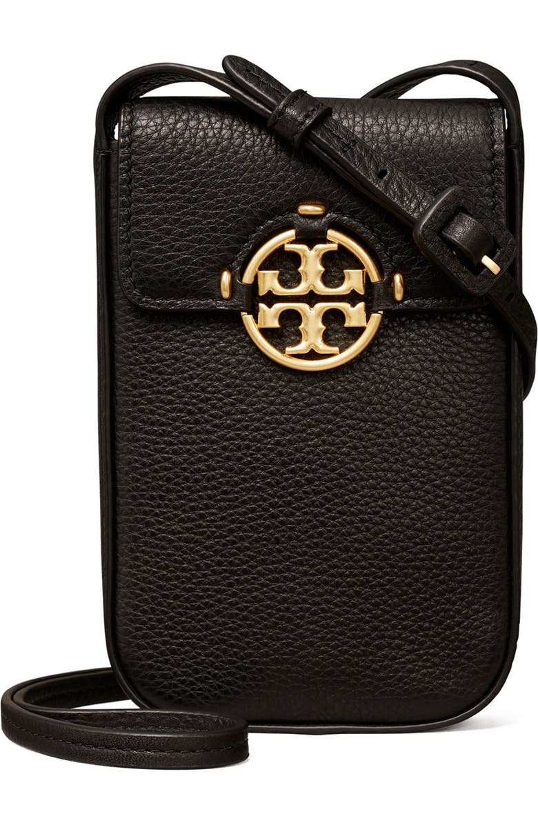 Tory Burch Miller Leather Phone Crossbody Bag, Main, color,