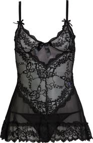 Oh La La Cheri Valentine Soft Cup Babydoll Chemise & G-String Thong