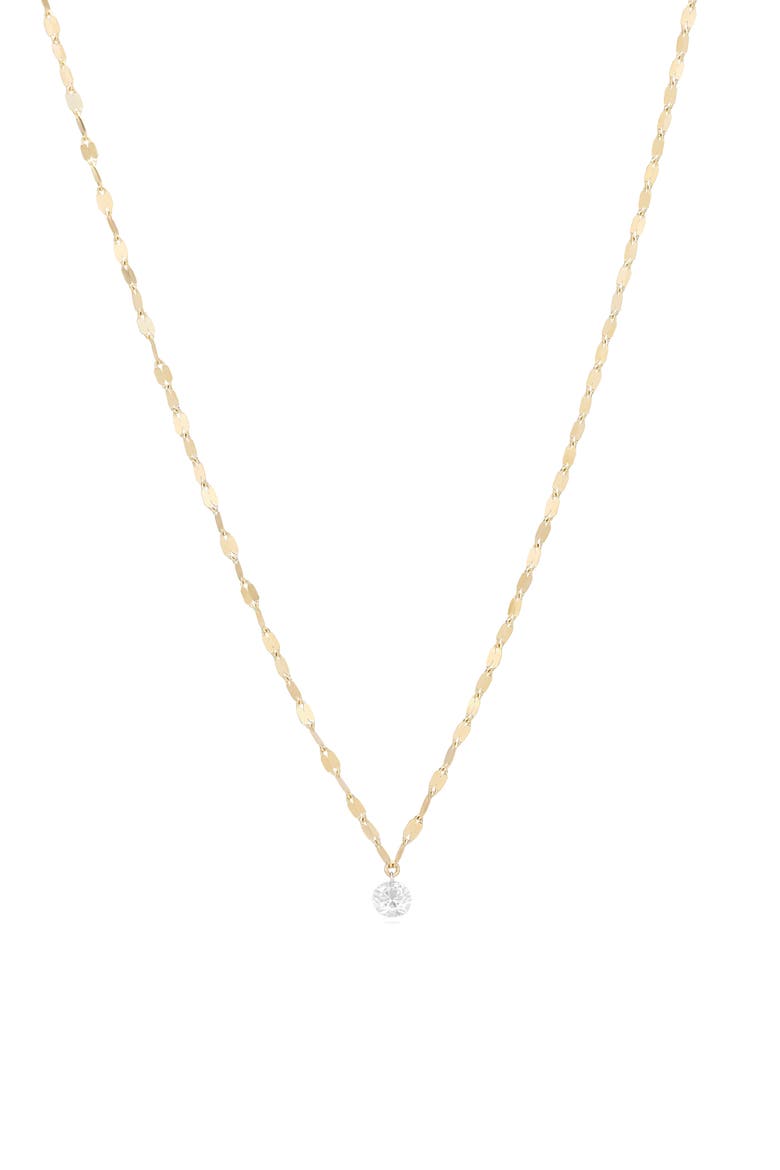 14K Gold Quarter Carat Floating Diamond Pendant Necklace, Main, color, 14K YELLOW GOLD