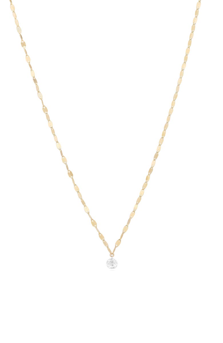 LANA 14K Gold Quarter Carat Floating Diamond Pendant Necklace, Main, color, 14K Yellow Gold