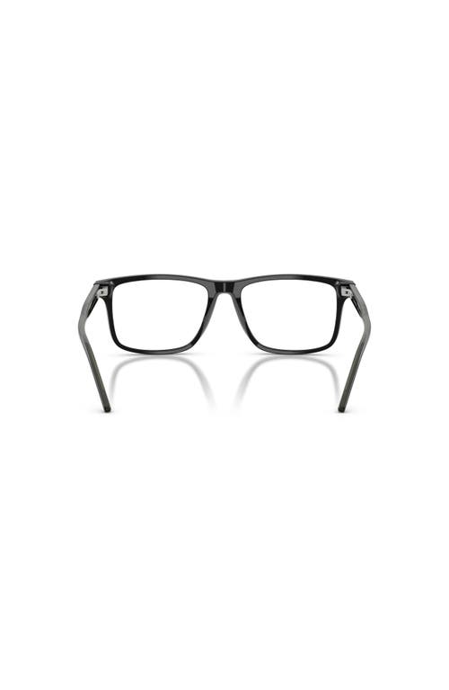 Emporio Armani 53mm Square Optical Glasses In Black