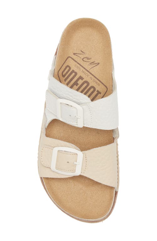 On Foot Seattle Platform Sandal In Beige/blanco