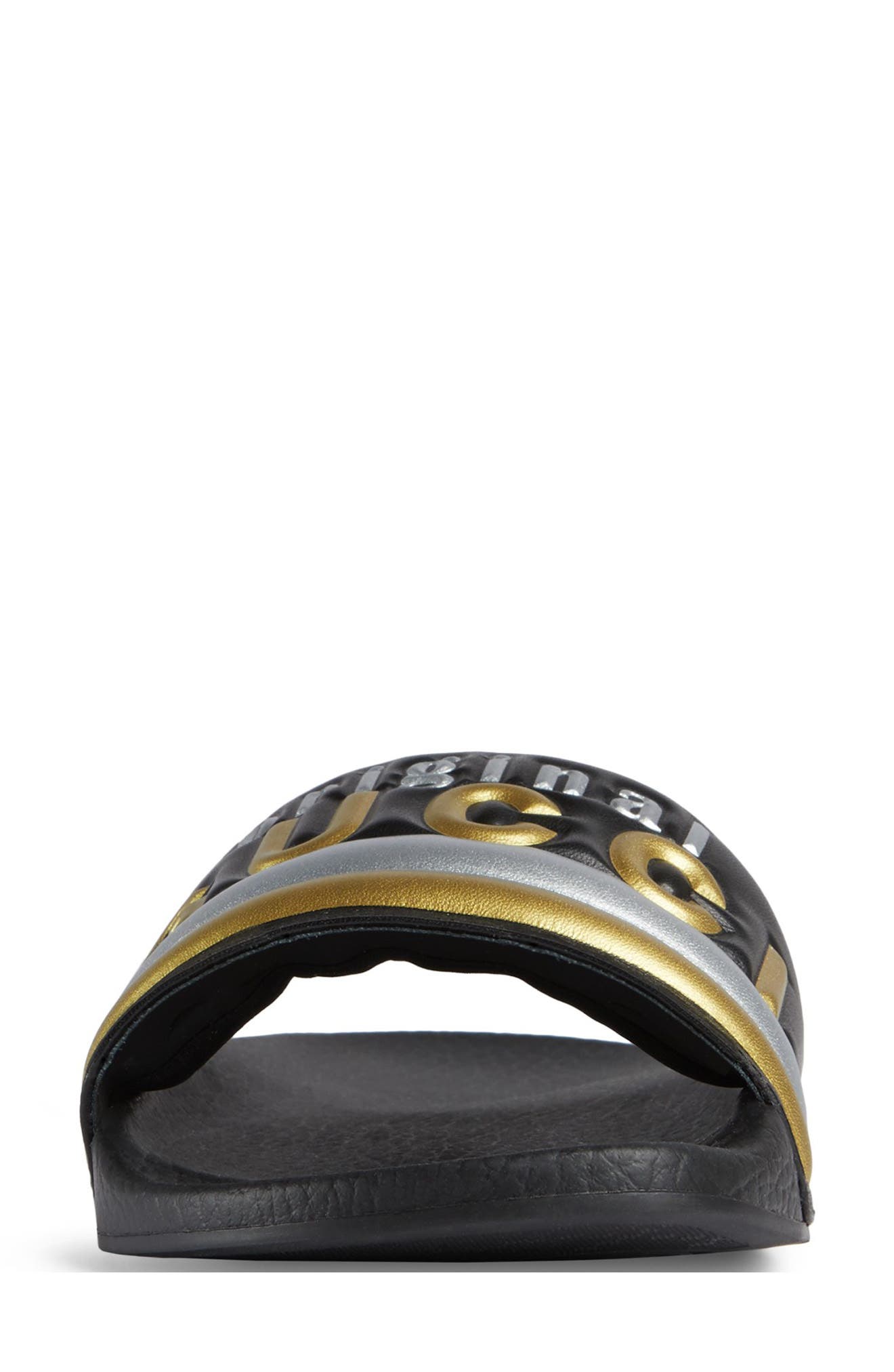 Gucci Pursuit Original Logo Slide Sandal, Alternate, color, 