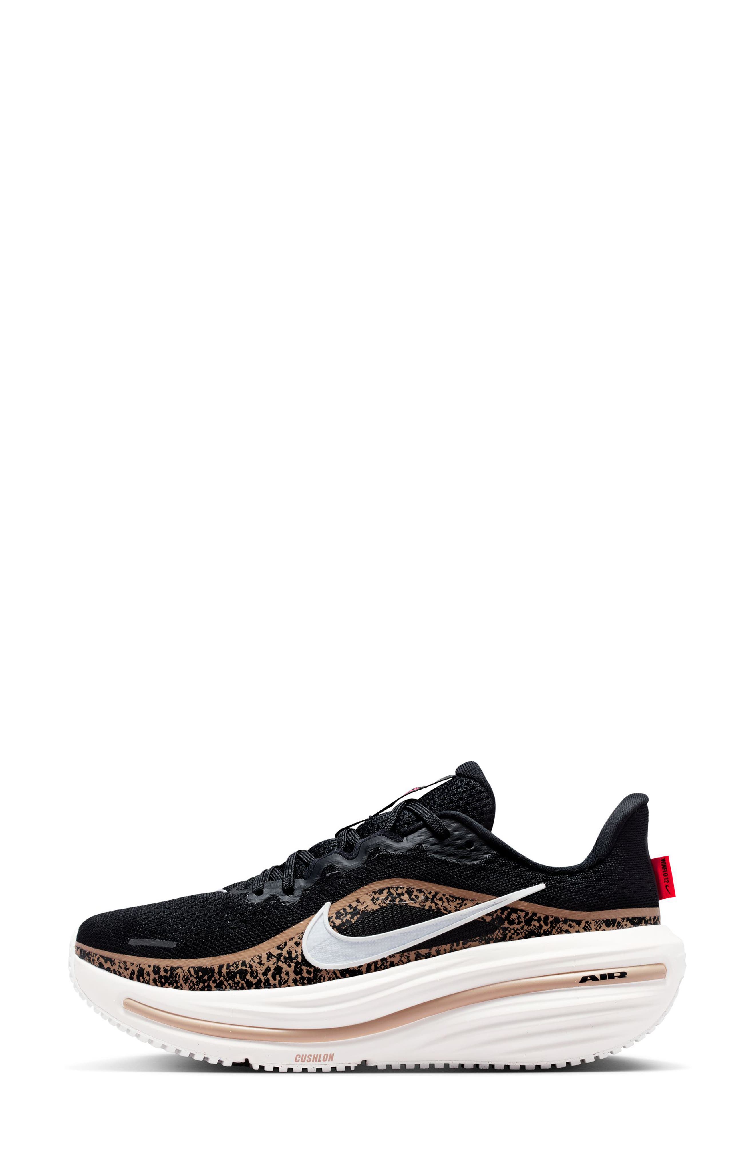 Air Winflo 12 Print Running Shoe, Alternate, color, BLACK/ SAIL/ KHAKI/ RED