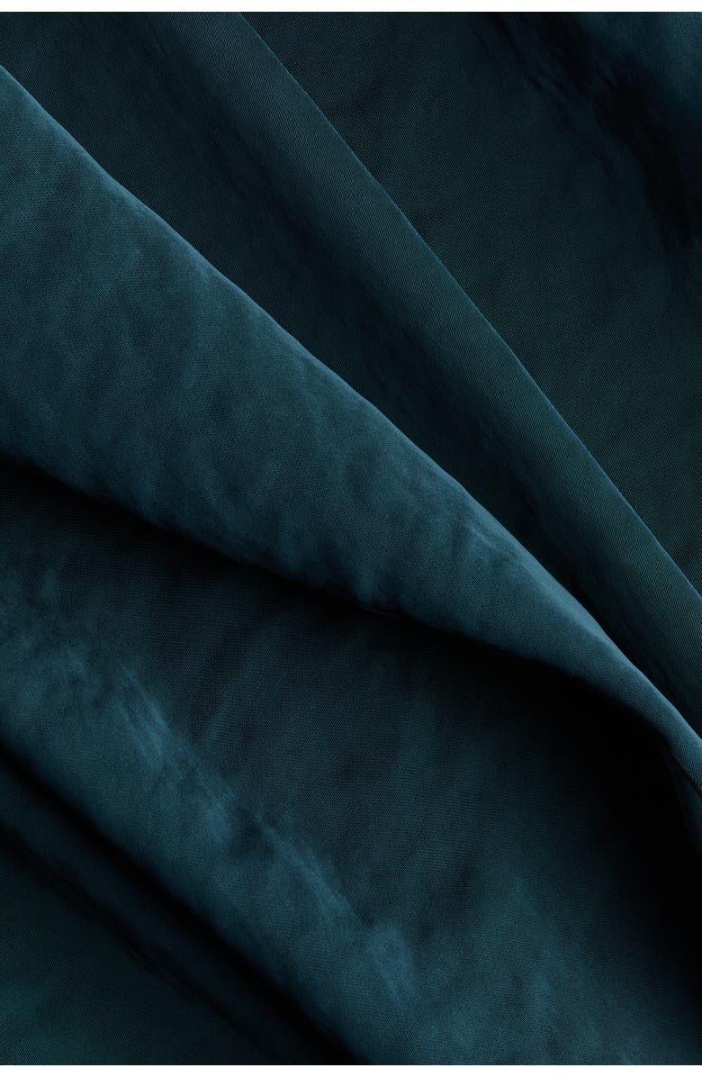 H&M Satin Slip Dress, Alternate, color, Dark Turquoise