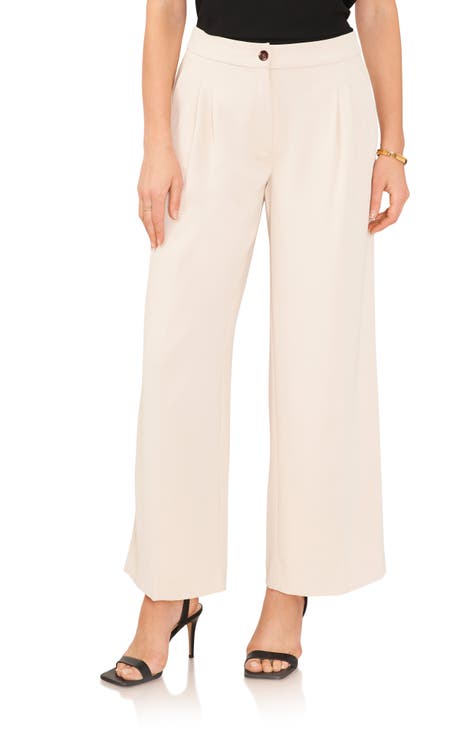 Pleated Wide Leg Trousers