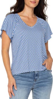 Liverpool Los Angeles Flutter Dolman Sleeve Top