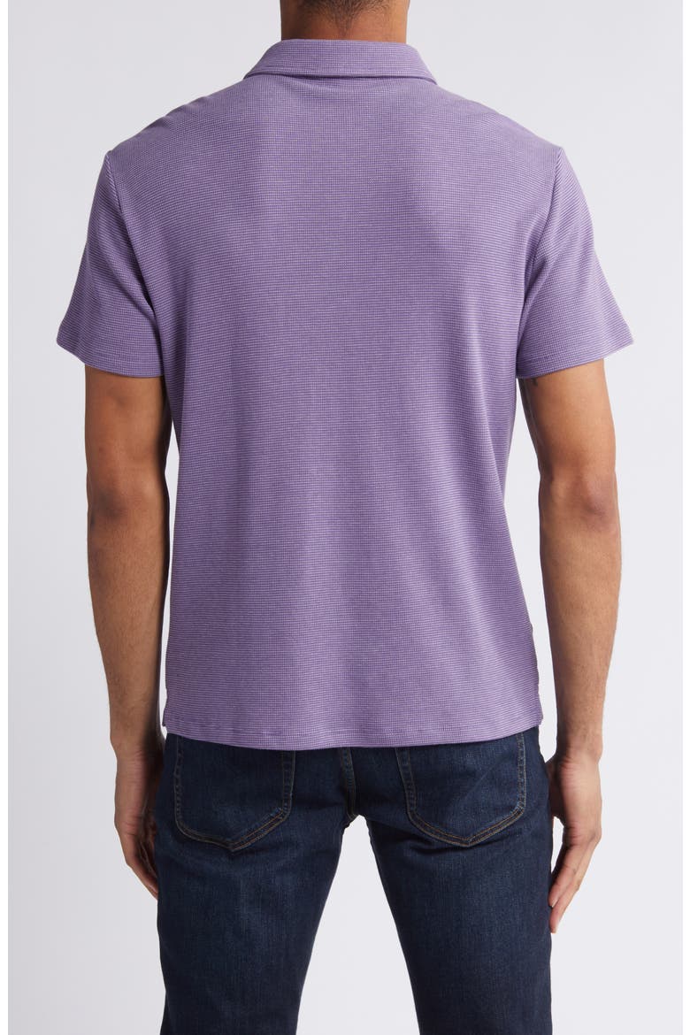 Cloverdale Waffle Knit Polo, Alternate, color, PURPLE