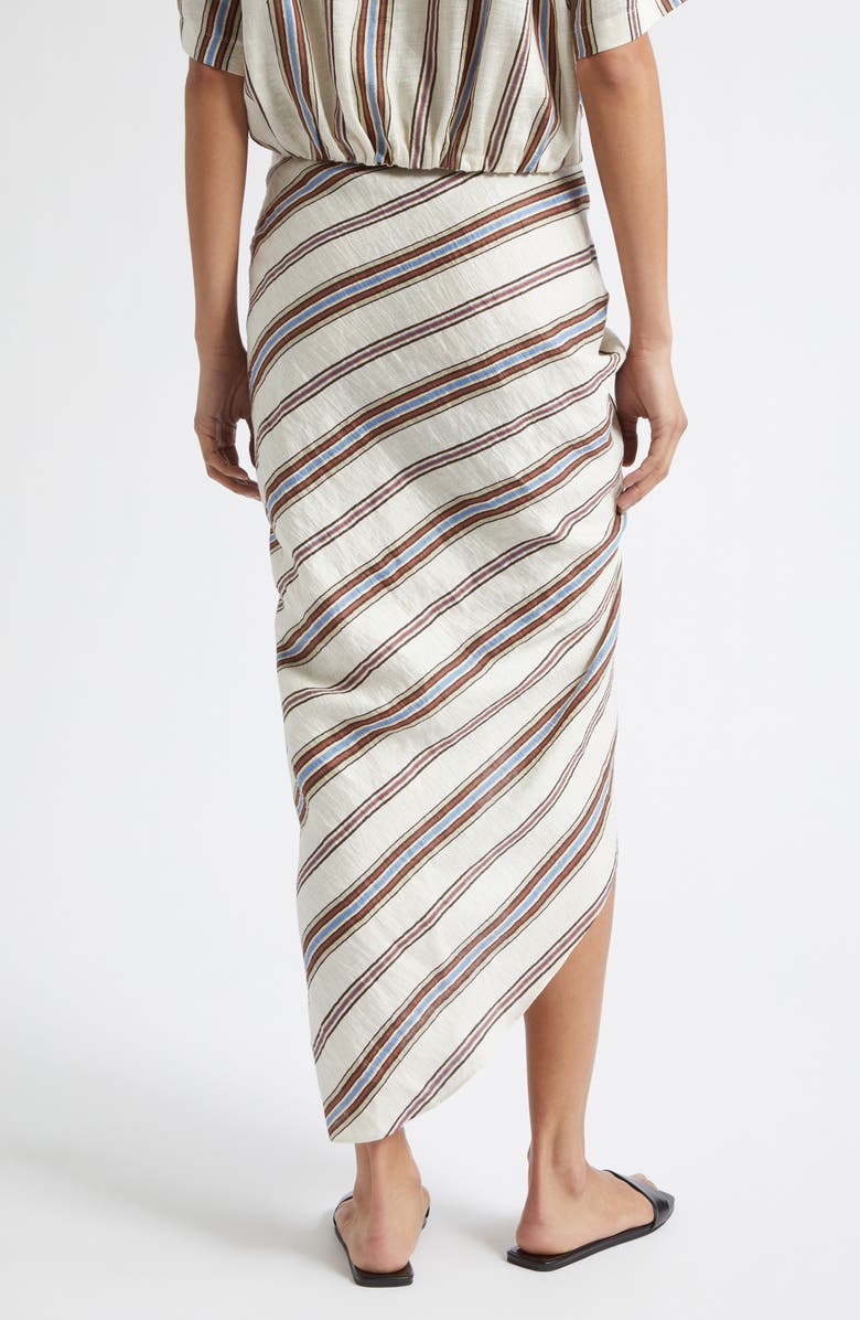 A.L.C. Rhodes Stripe Linen Blend Skirt, Alternate, color, Panna Multi