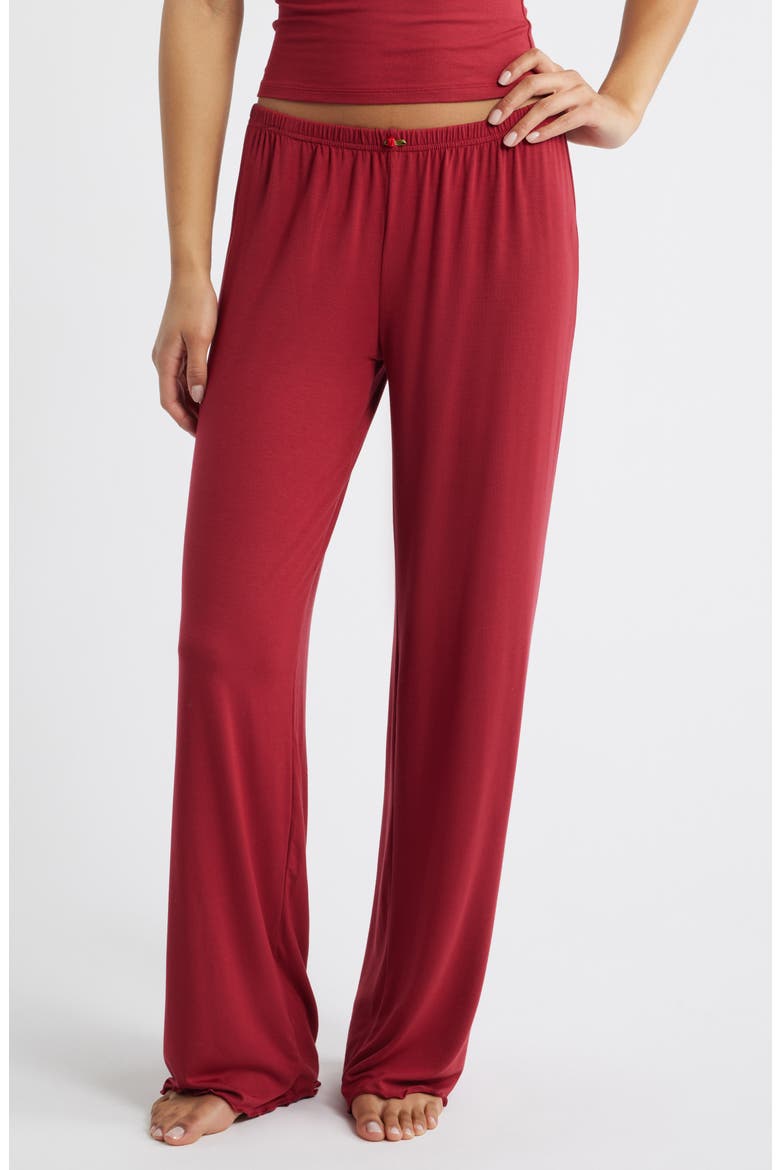 Scarlett Olivia Pull-On Pants, Main, color, DEEP RED