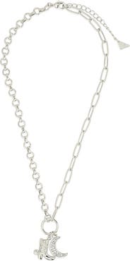 Sterling Forever Kelsea Cubic Zirconia Charm Pendant Necklace