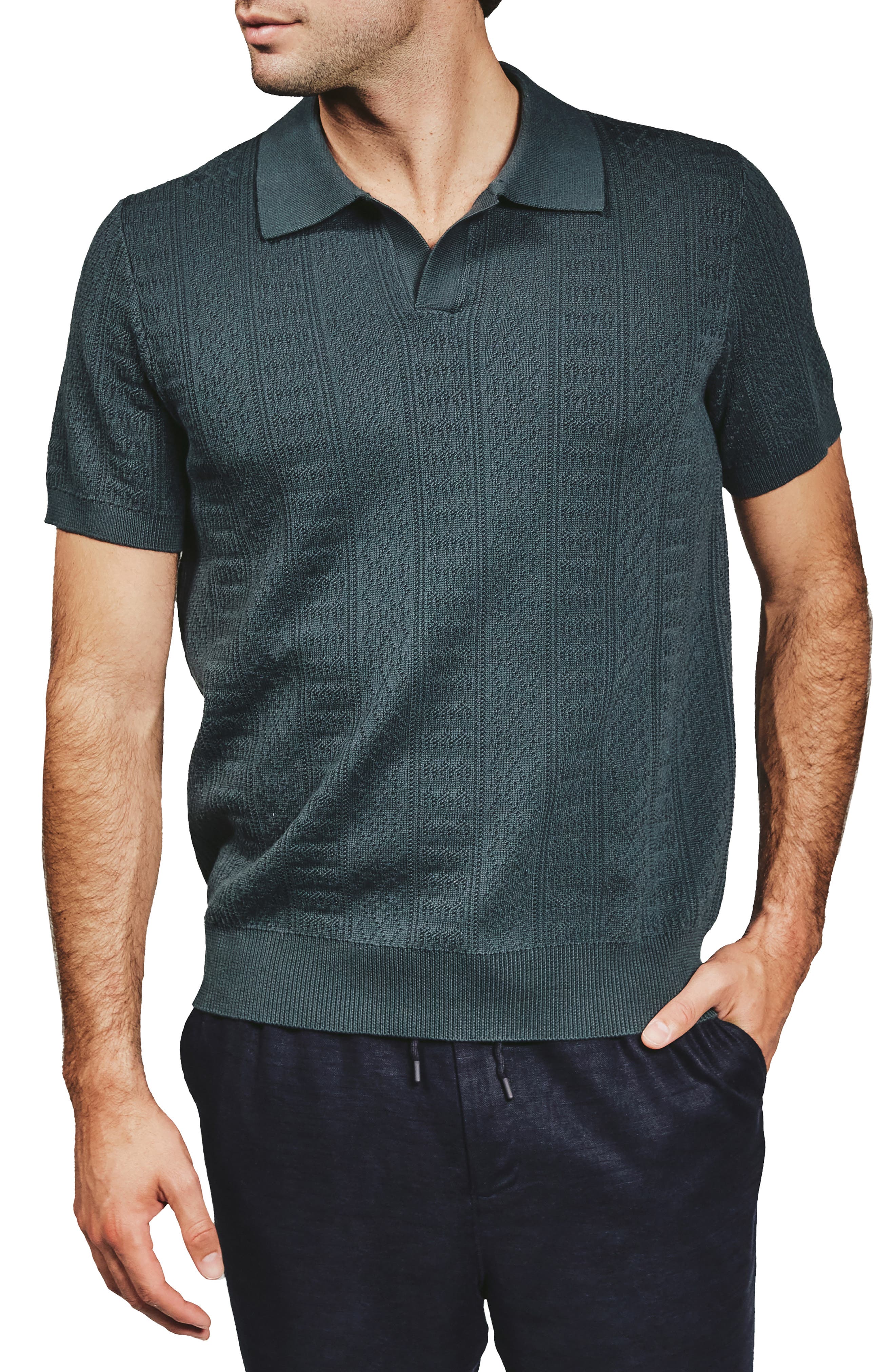 Gavin Johnny Collar Polo Sweater - image 3