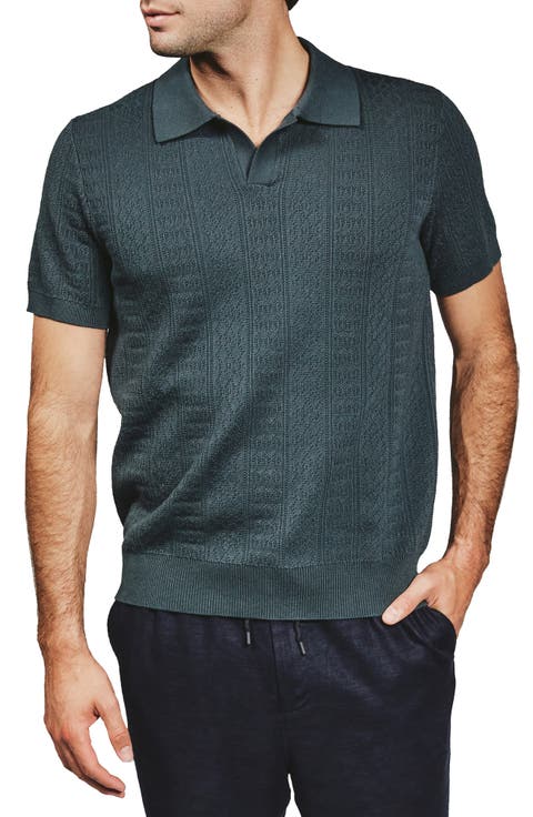 Gavin Johnny Collar Polo Sweater