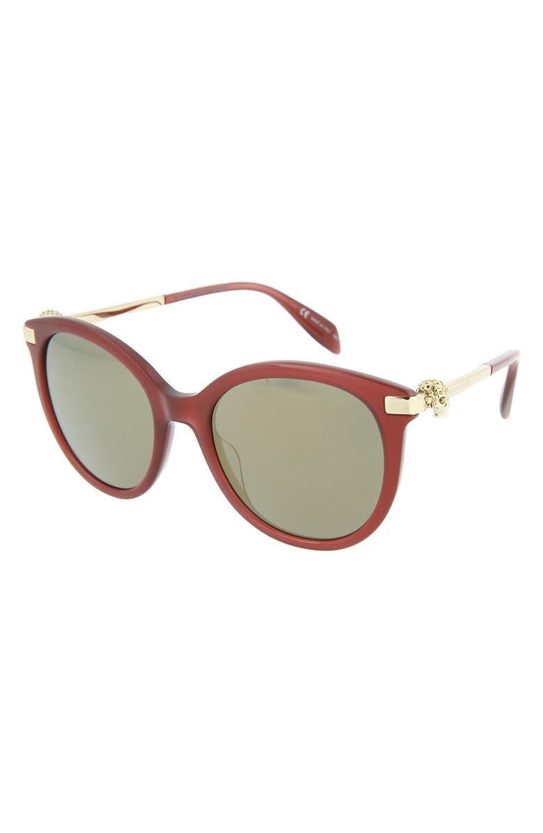 McQueen Alexander McQueen 53mm Oval Sunglasses, Alternate, color,