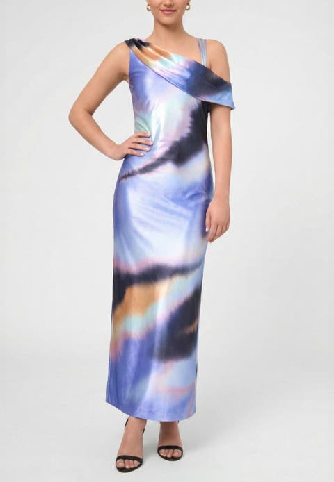 Delphina Draped Neck Maxi Dress