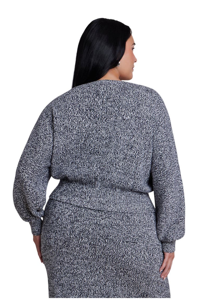 Marled Cinched Waist Sweater (plus), Alternate, color, MARLED GREY