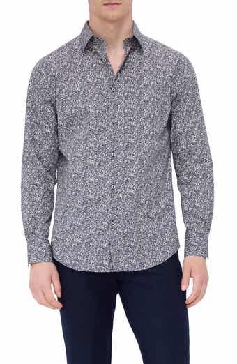 Julian Shaped Fit Leaf Print Button-Up Shirt
