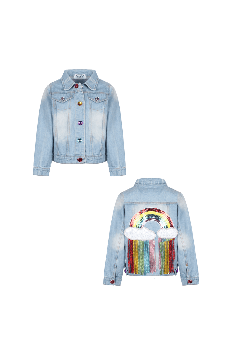 Lola + The Boys Crystal Rain Denim Jacket, Alternate, color,