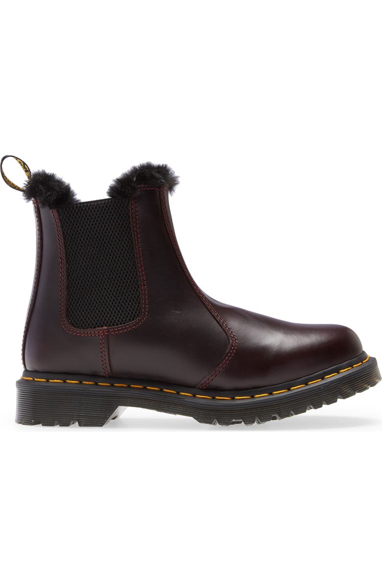 Dr. Martens Leona Faux Fur Lined Chelsea Boot, Alternate, color,