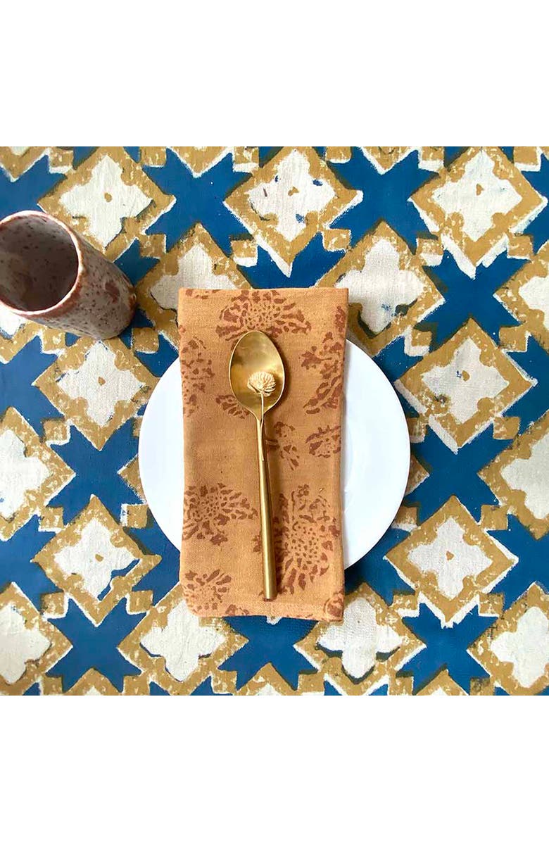 Ichcha Ethically Made Cotton Dinner Napkins, Alternate, color, Yellow