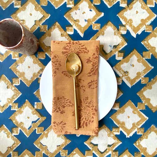 Ichcha Ethically Made Cotton Dinner Napkins In Yellow