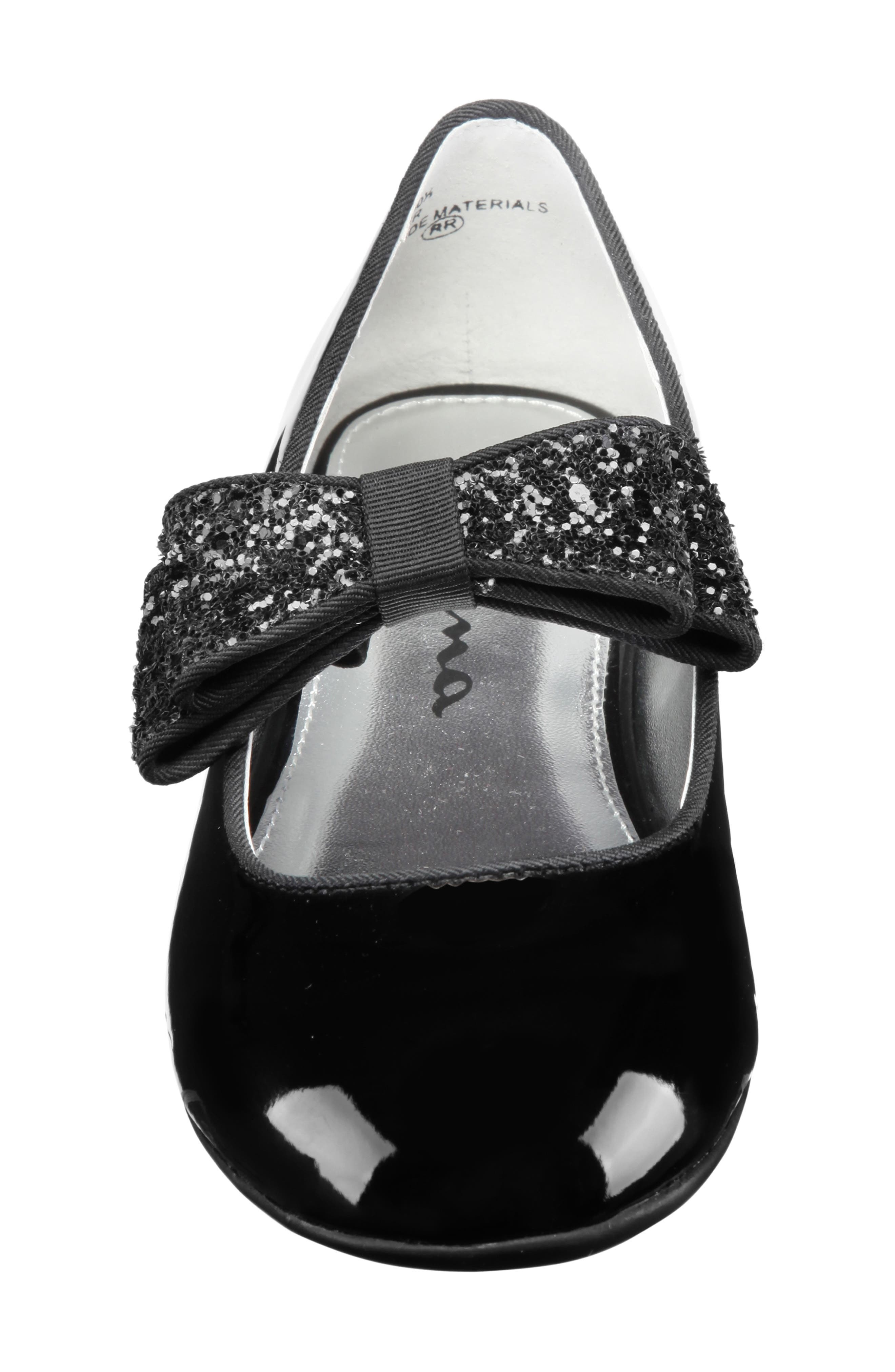 Nina Zondra Glitter Bow Flat, Alternate, color, 
